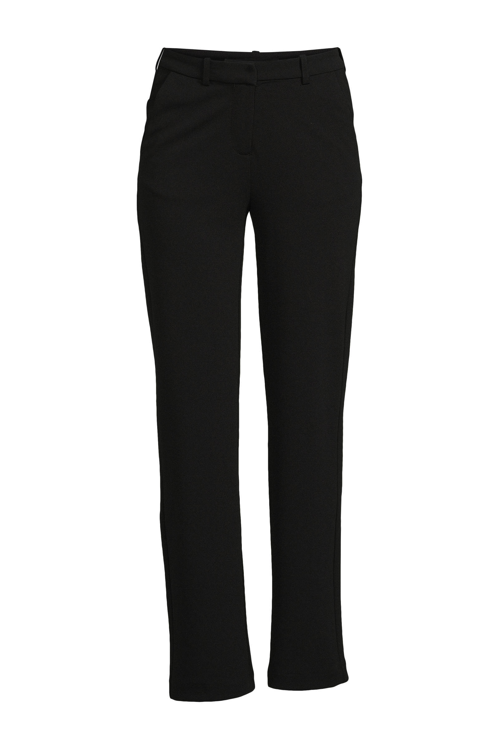 VERO MODA straight fit pantalon VMZAMIRA van gerecycled polyester zwart online kopen