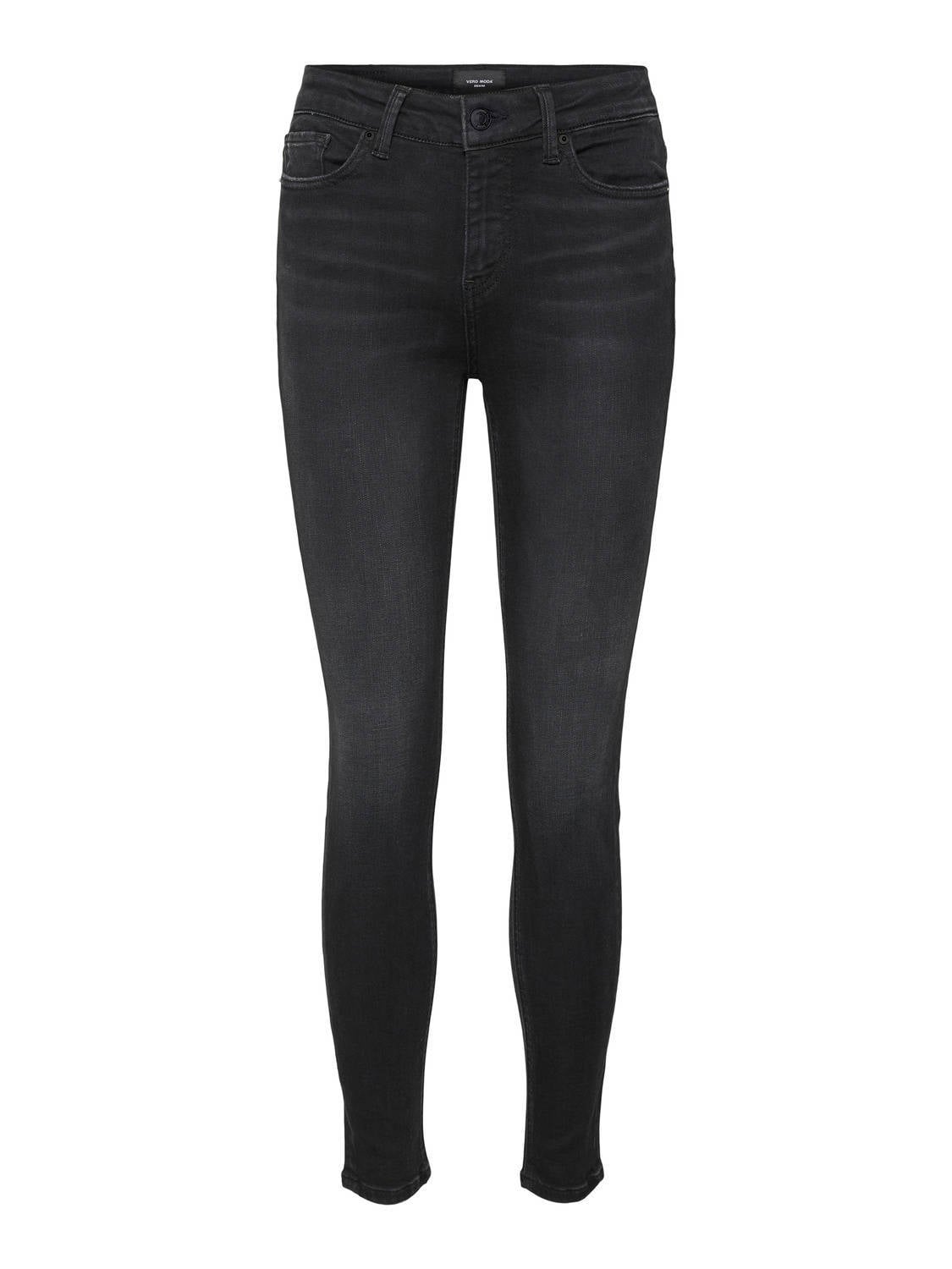 VERO MODA skinny jeans VMPEACH zwart | wehkamp