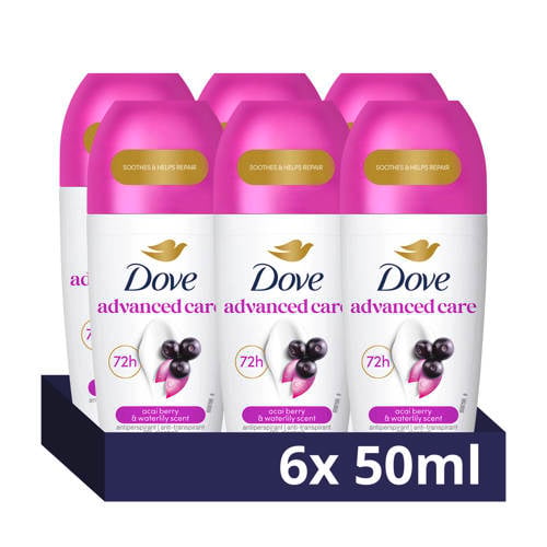 Dove Advanced Care Go Fresh Açai Berry anti-transpirant deodorant roller - 6 x 50 ml afbeelding