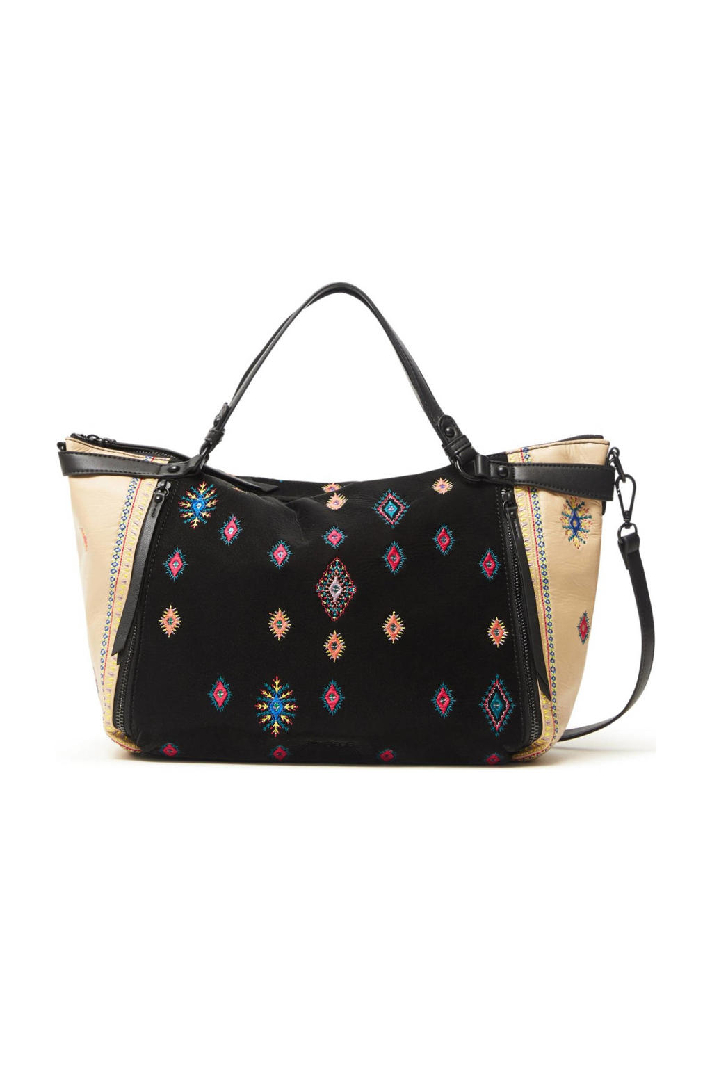 Desigual handtas beige/zwart