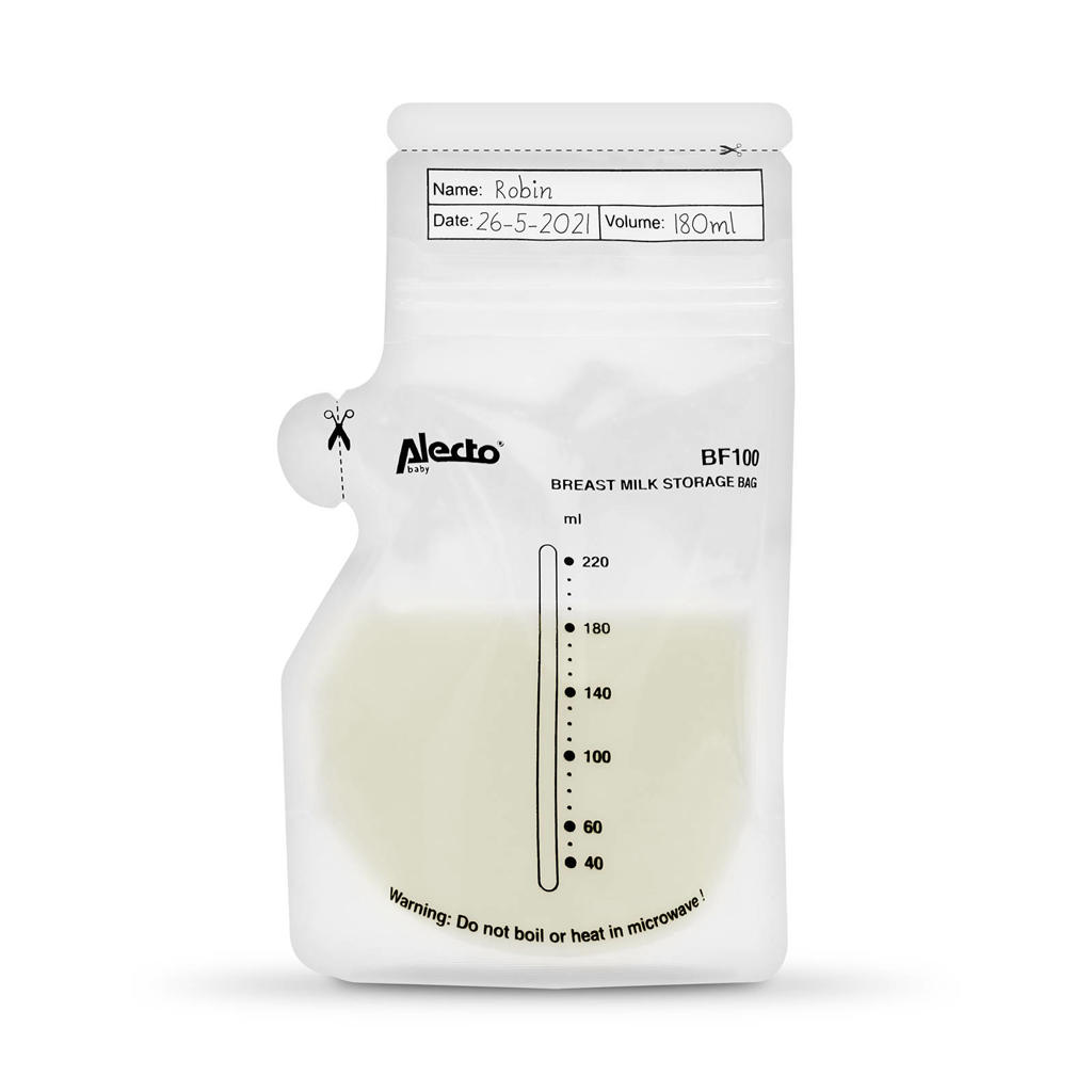 Alecto moedermelk bewaarzakjes (100 stuks)