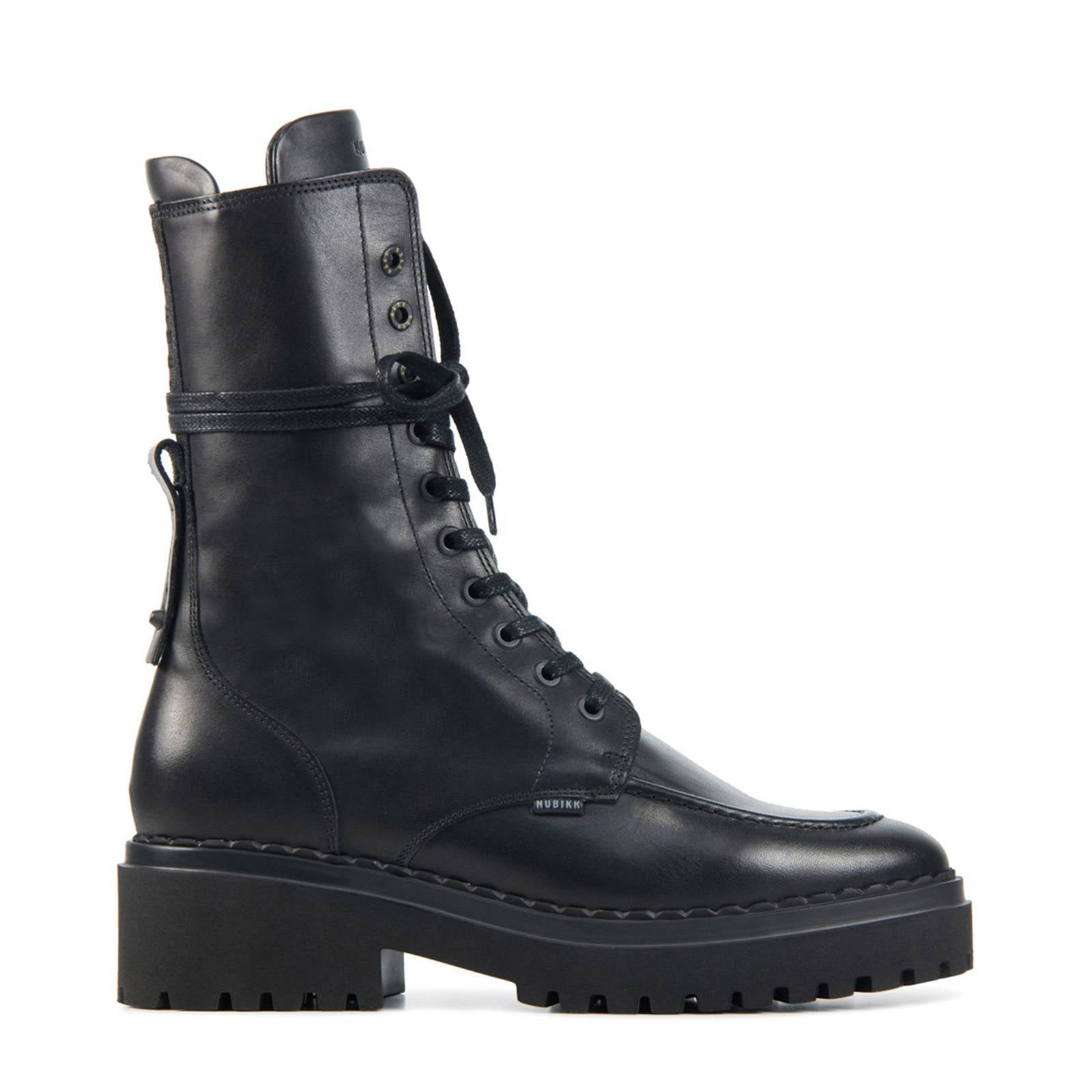 NUBIKK® Fara Noir | Zwarte Biker boots | Officiële webshop