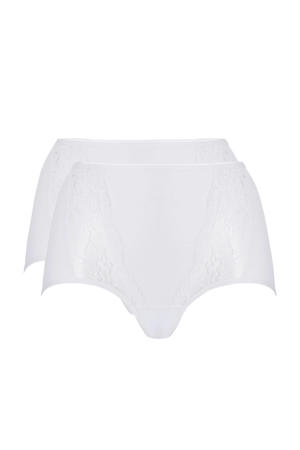 maxislip met kant (set van 2) wit