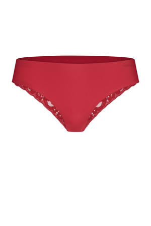 naadloze brazilian met kant rood