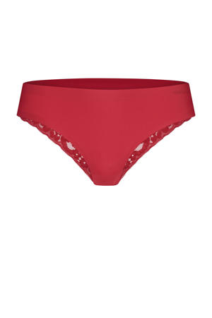 naadloze brazilian met kant rood