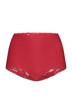 naadloze maxislip met kant rood