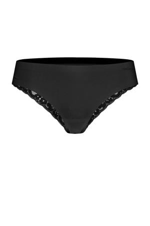 naadloze brazilian met kant zwart