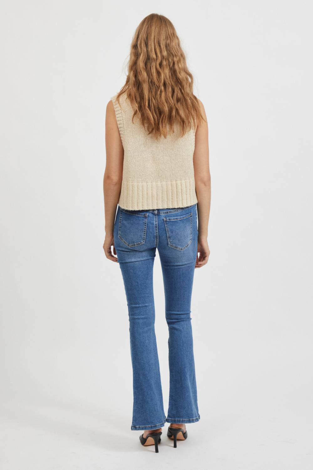 VILA flared jeans VIEKKO medium blue denim | wehkamp