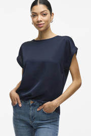 thumbnail: VILA satijnen top VIELLETTE donkerblauw