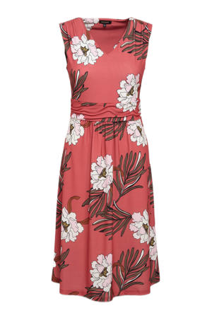 gebloemde jurk roze