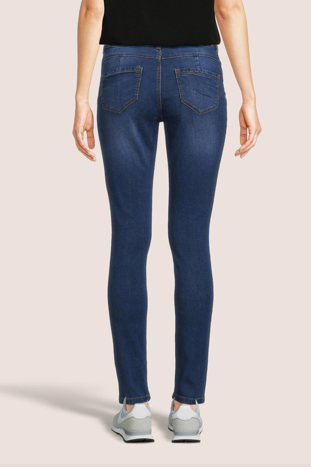 Noisy May NMJen Nw Skinny Jeans Modellanti Donna, Vita Normale, Chiusura Zip, Blu