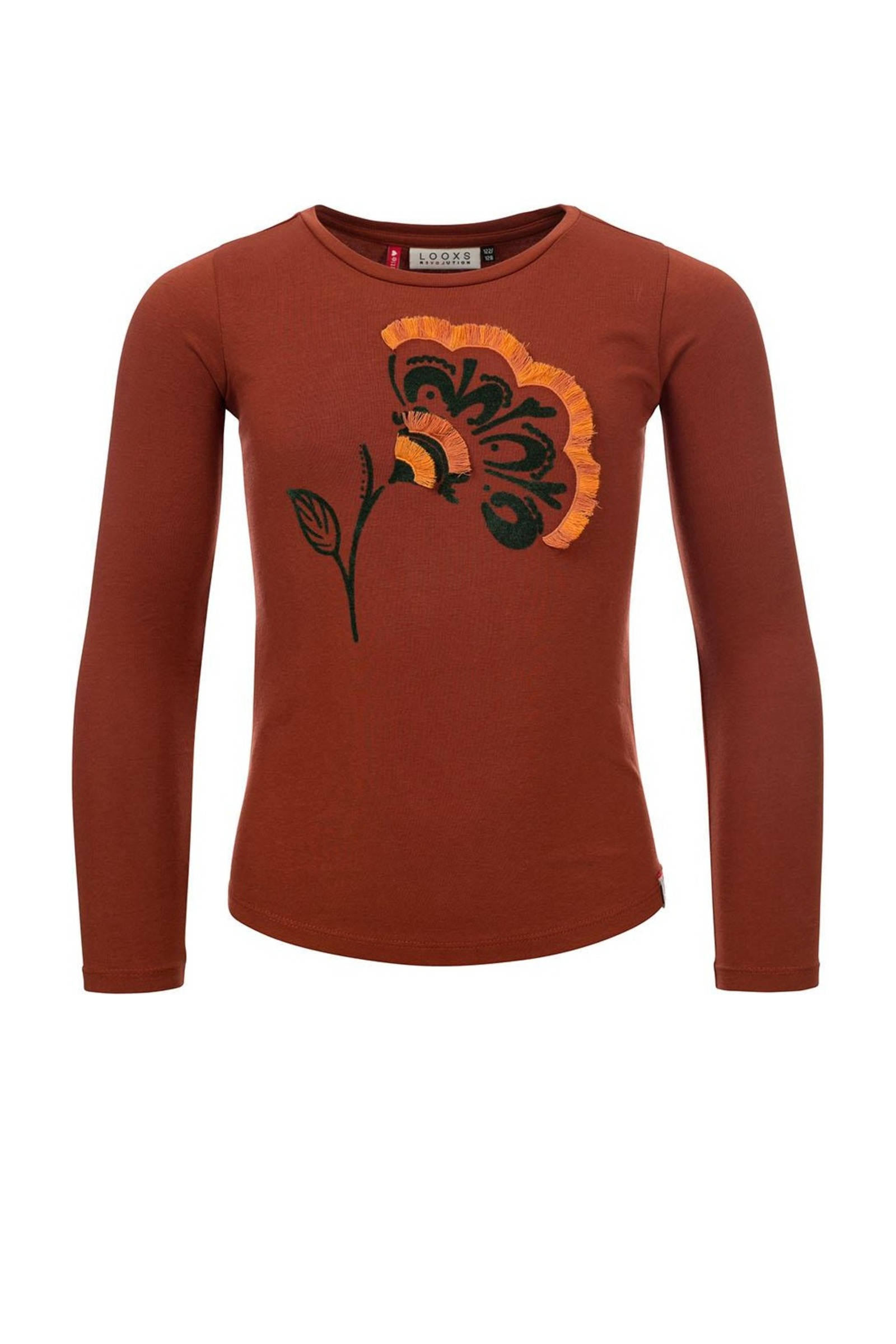 Looxs Revolution Slim fit t shirt bloem voor meisjes in de kleur online kopen