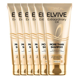 Wehkamp L'Oréal Paris Extraordinary Oil More Than shampoo voor droog haar - 6 x 200 ml - voordeelverpakking aanbieding