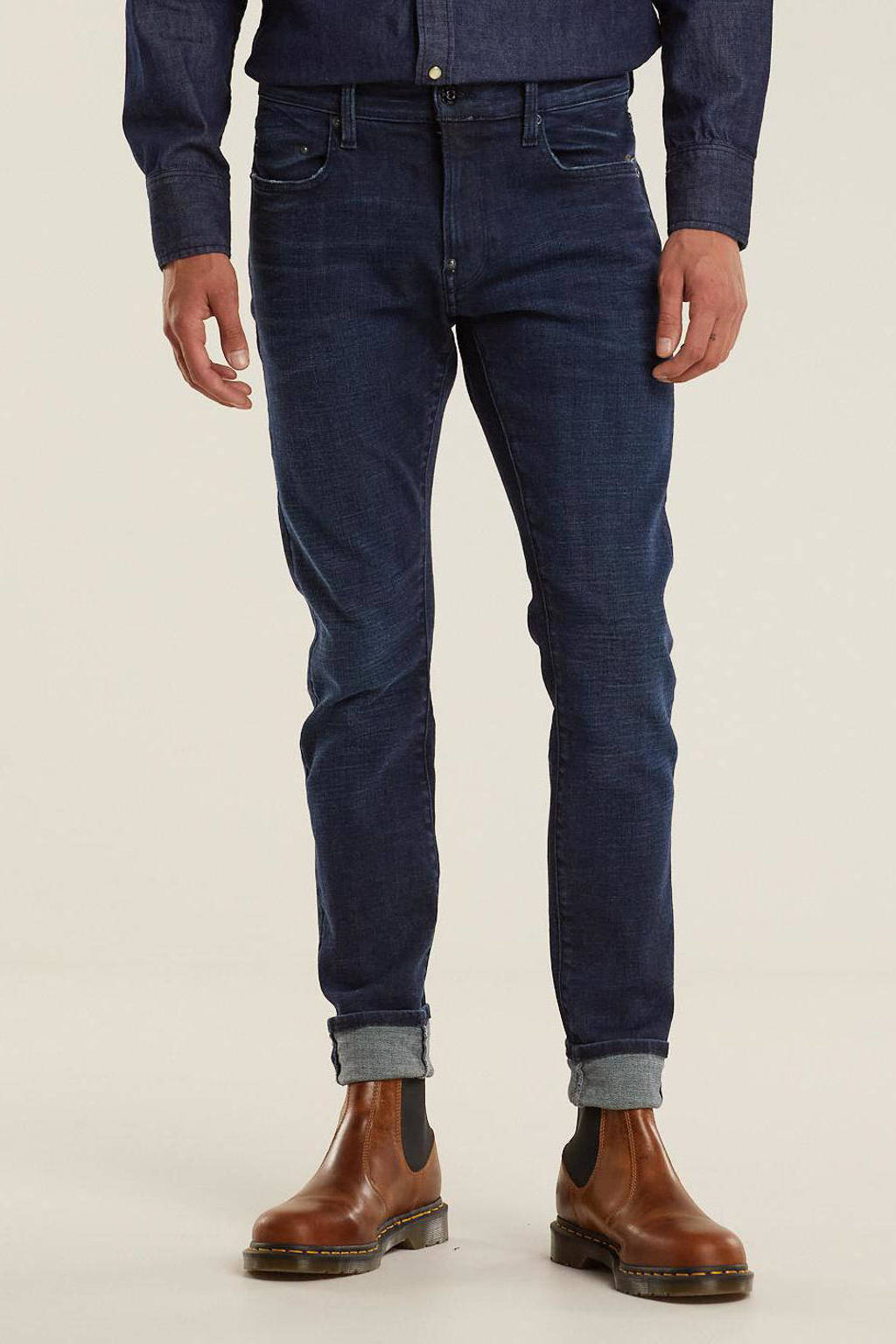 G-Star RAW Revend skinny jeans worn in ultramarine