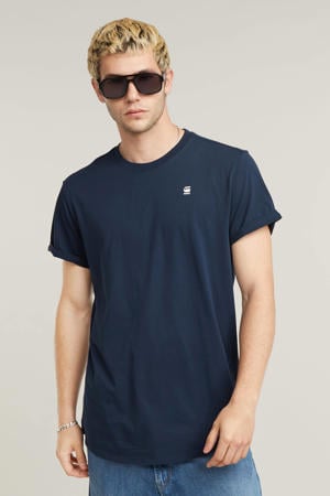 regular fit T-shirt Lash van katoen blauw