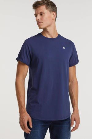 regular fit T-shirt Lash van biologisch katoen blauw
