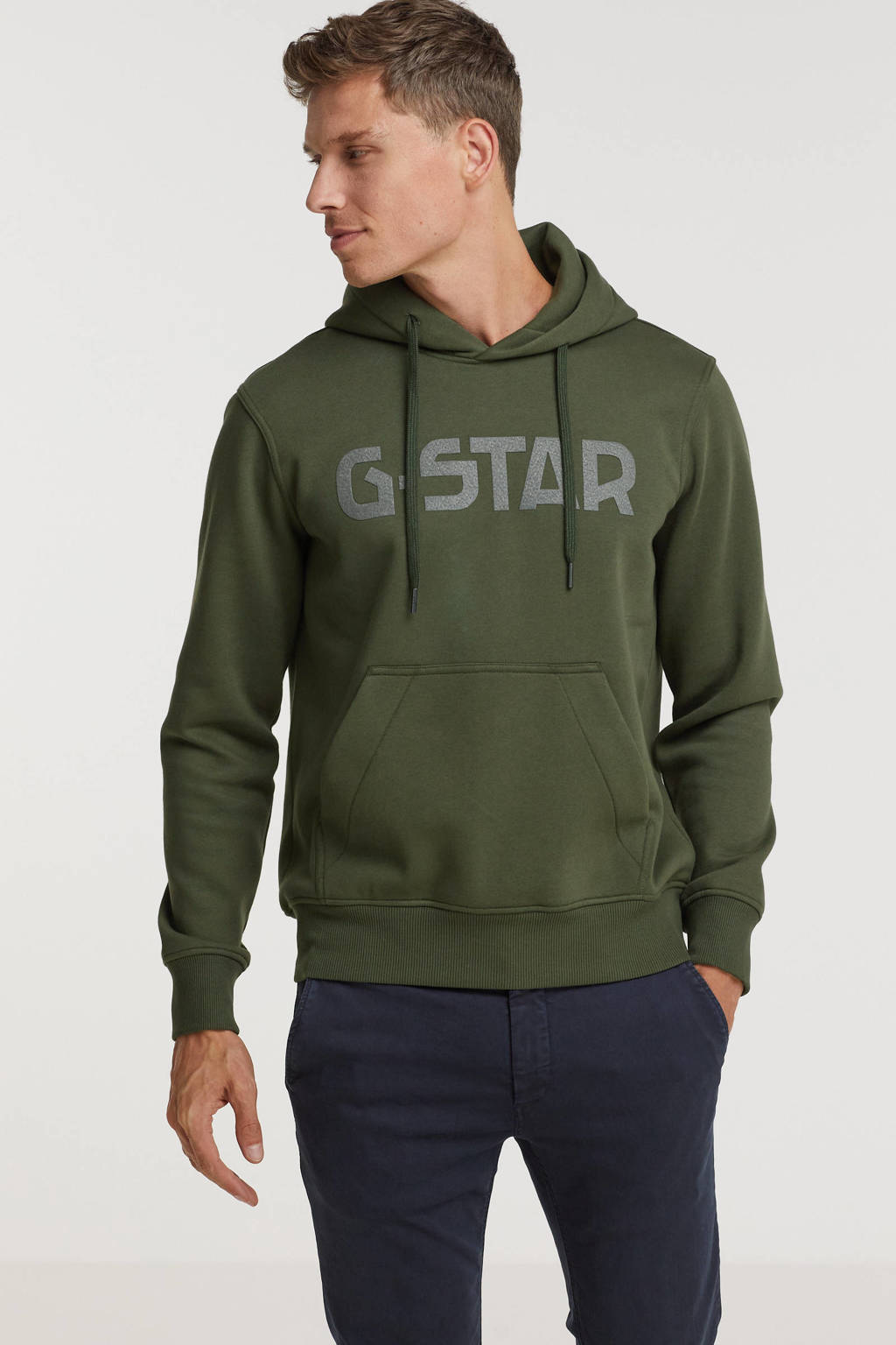 G-Star RAW hoodie met logo groen