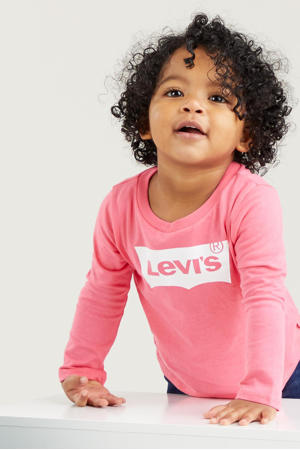 Levi's Kids longsleeve Logo met logo fuchsia
