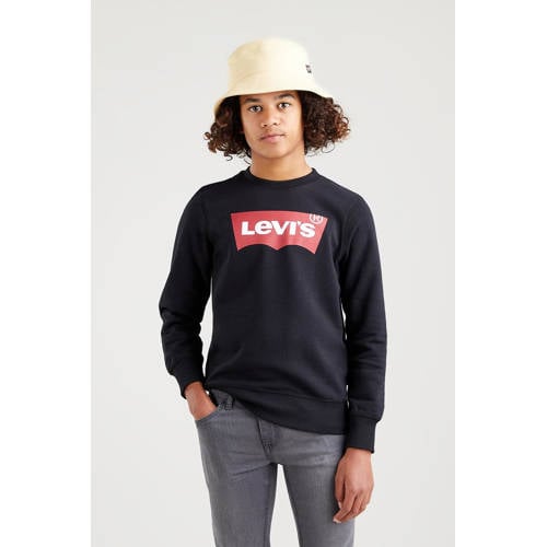 Levi's Kids sweater Batwing met logo zwart afbeelding