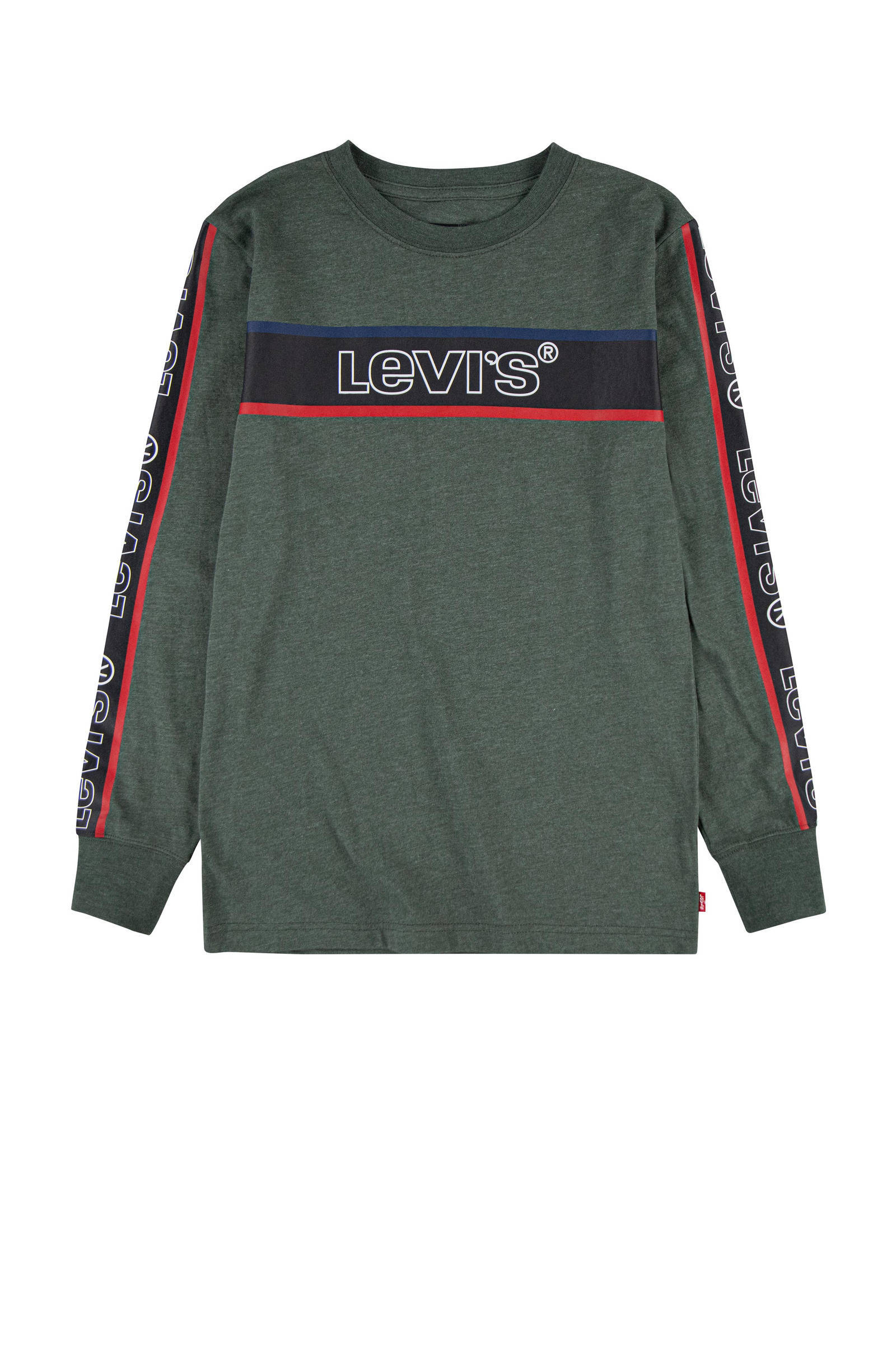 Levi's Kids longsleeve Graphic met contrastbies army groen online kopen