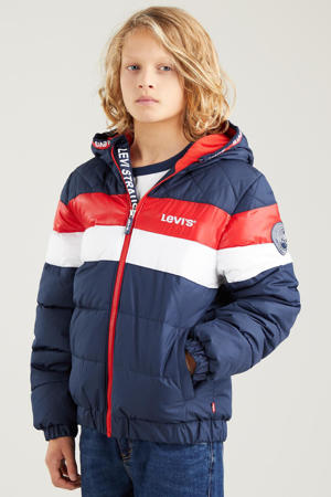 Levi's Kids  winterjas donkerblauw/rood/wit