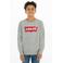 Levi's Kids sweater Batwing met logo grijs melange
