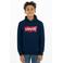 Levi's Kids hoodie Batwing Screenprint met logo donkerblauw