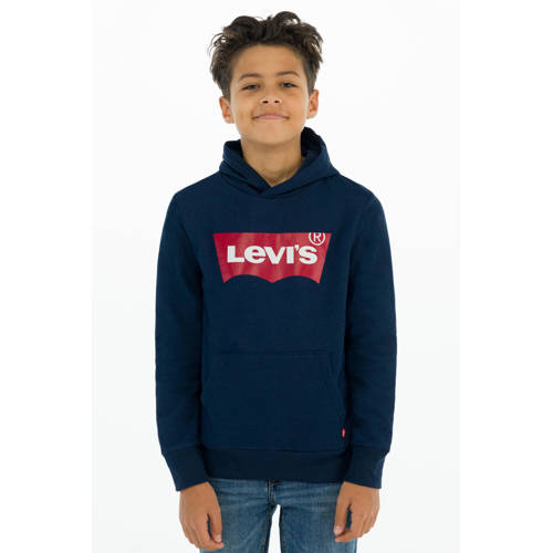Levi's Kids hoodie Batwing Screenprint met logo donkerblauw afbeelding