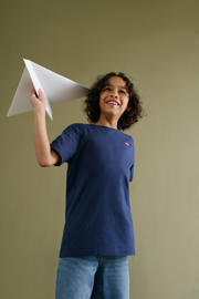 thumbnail: Levi's Kids basic T-shirt Batwing chest met logo donkerblauw