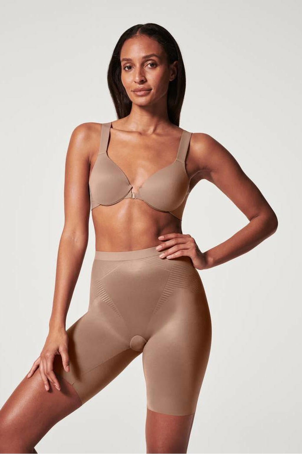SPANX medium corrigerende Mid-Thigh short donkerbeige