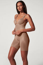 thumbnail: SPANXshape™ Invisible seamless medium corrigerende High-Waisted Mid-Thigh short donkerbeige