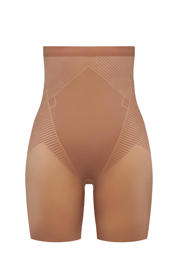 thumbnail: SPANXshape™ Invisible seamless medium corrigerende High-Waisted Mid-Thigh short donkerbeige