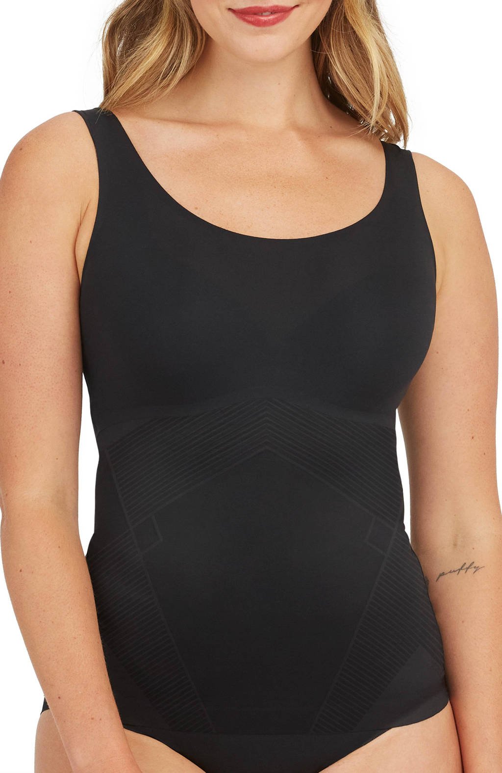 SPANX medium corrigerend hemd Thinstincts 2.0 zwart, Zwart