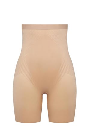 seamless medium corrigerende High-Waisted Mid-Thigh short beige