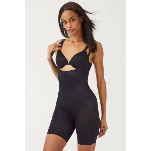SPANX Thinstincts 2.0 medium corrigerende Open-Bust Mid-Thigh bodysuit zwart afbeelding