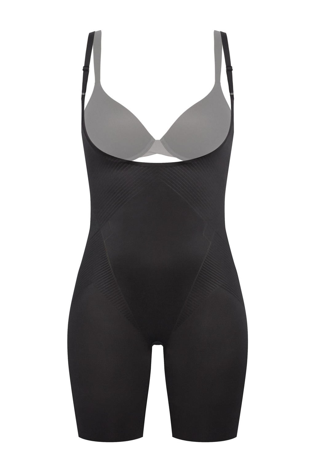 SPANX OnCore sterk corrigerende Open-Bust Mid-Thigh bodysuit zwart SPANX OnCore sterk corrigerende Open-Bust Mid-Thigh bodysuit zwart