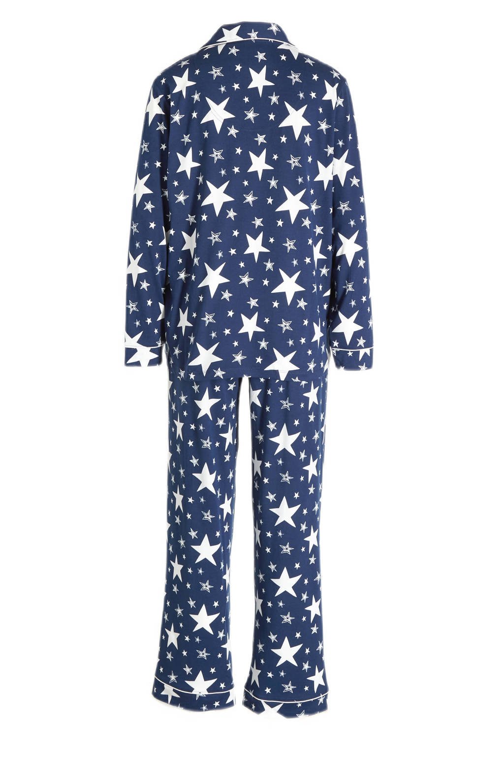 Chelsea Peers pyjama Sparkle Star met sterren print donkerblauw/wit, Donkerblauw/wit