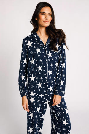 pyjama Sparkle Star met sterren print donkerblauw/wit