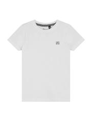 thumbnail: Witte jongens Quapi basic T-shirt Joshua van stretchkatoen met effen, korte mouwen en ronde hals