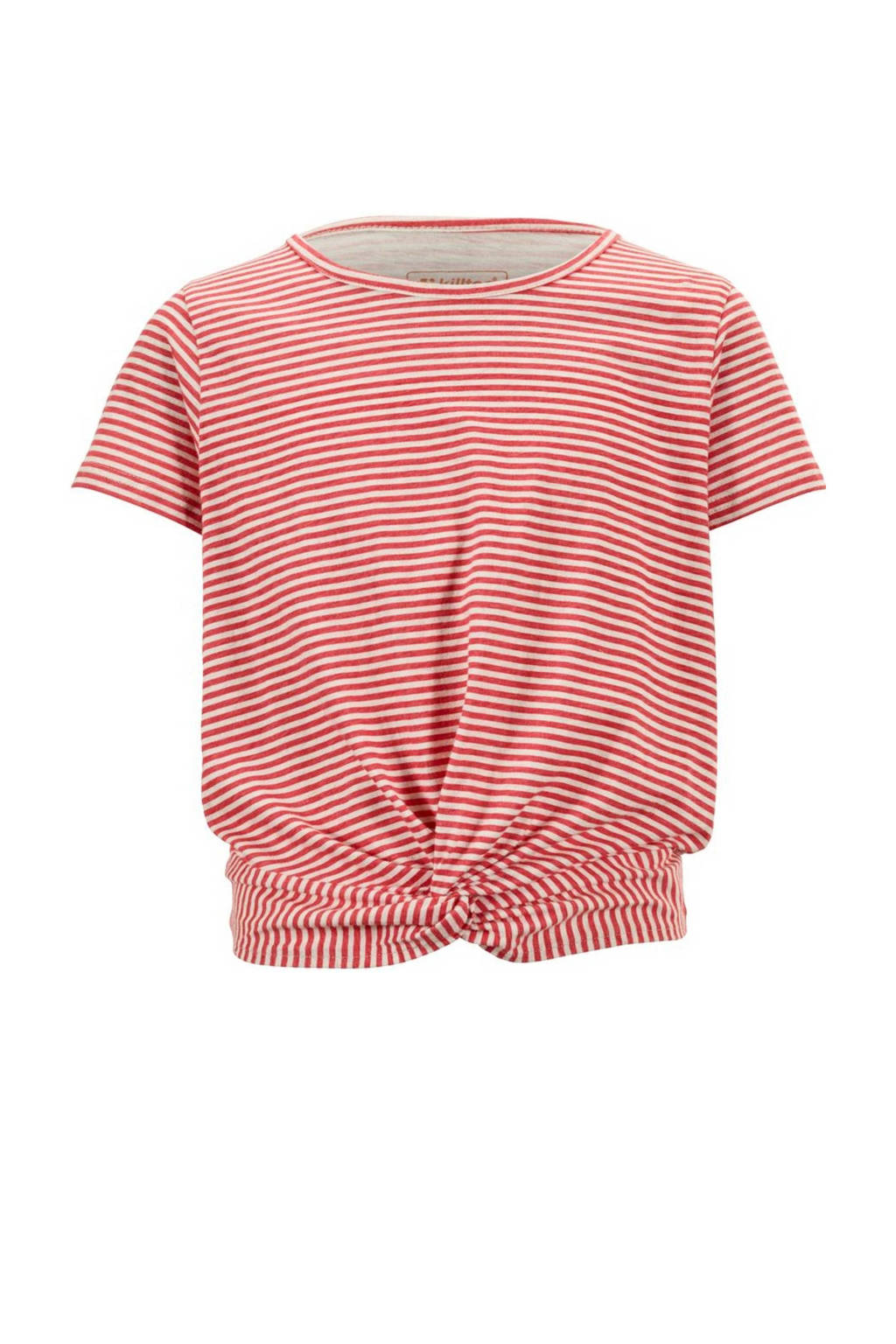 Killtec gestreept T-shirt koraalrood, Koraalrood
