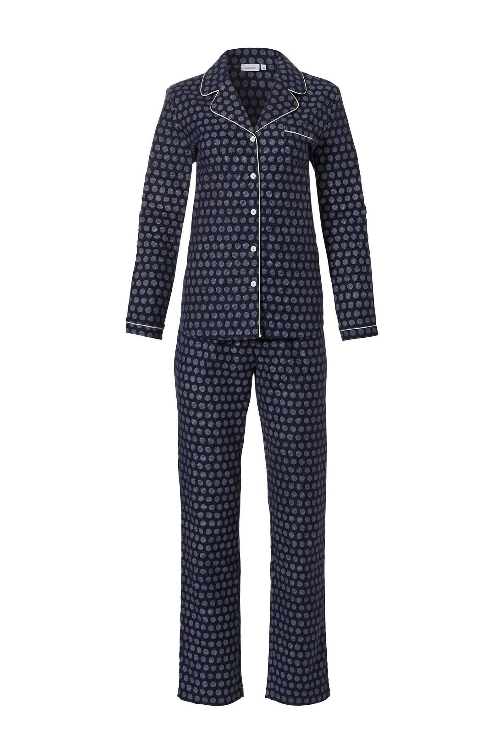 Pastunette Dames pyjama flanel 20212 152 6 Blauw 46 online kopen