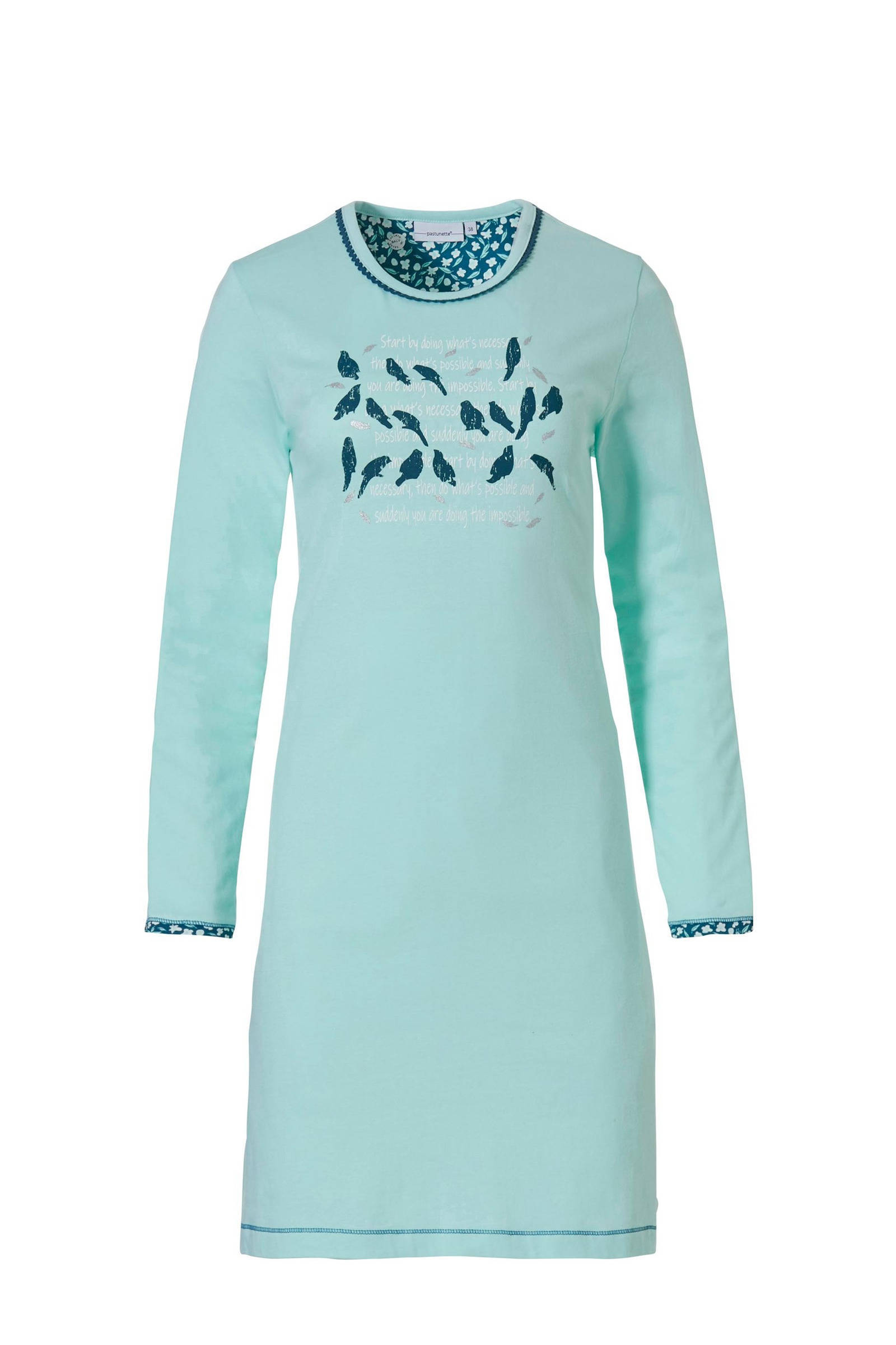 Pastunette Dames nachthemd 10212 141 3 Turquoise 40 online kopen