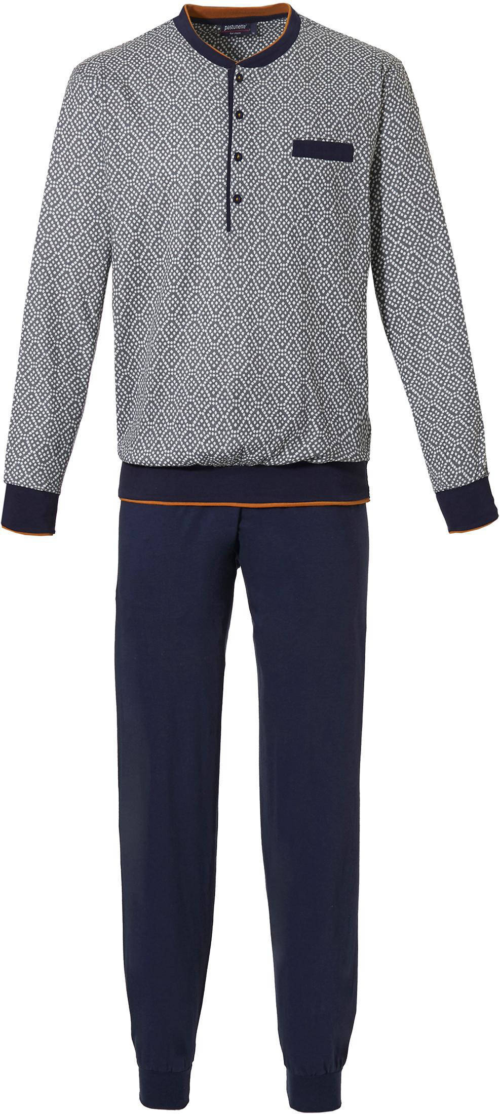 Pastunette for men pyjama met all over print donkerblauw online kopen