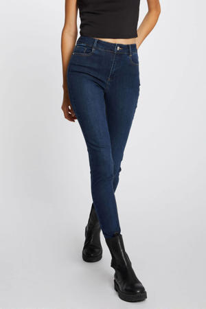high waist skinny jeans blauw