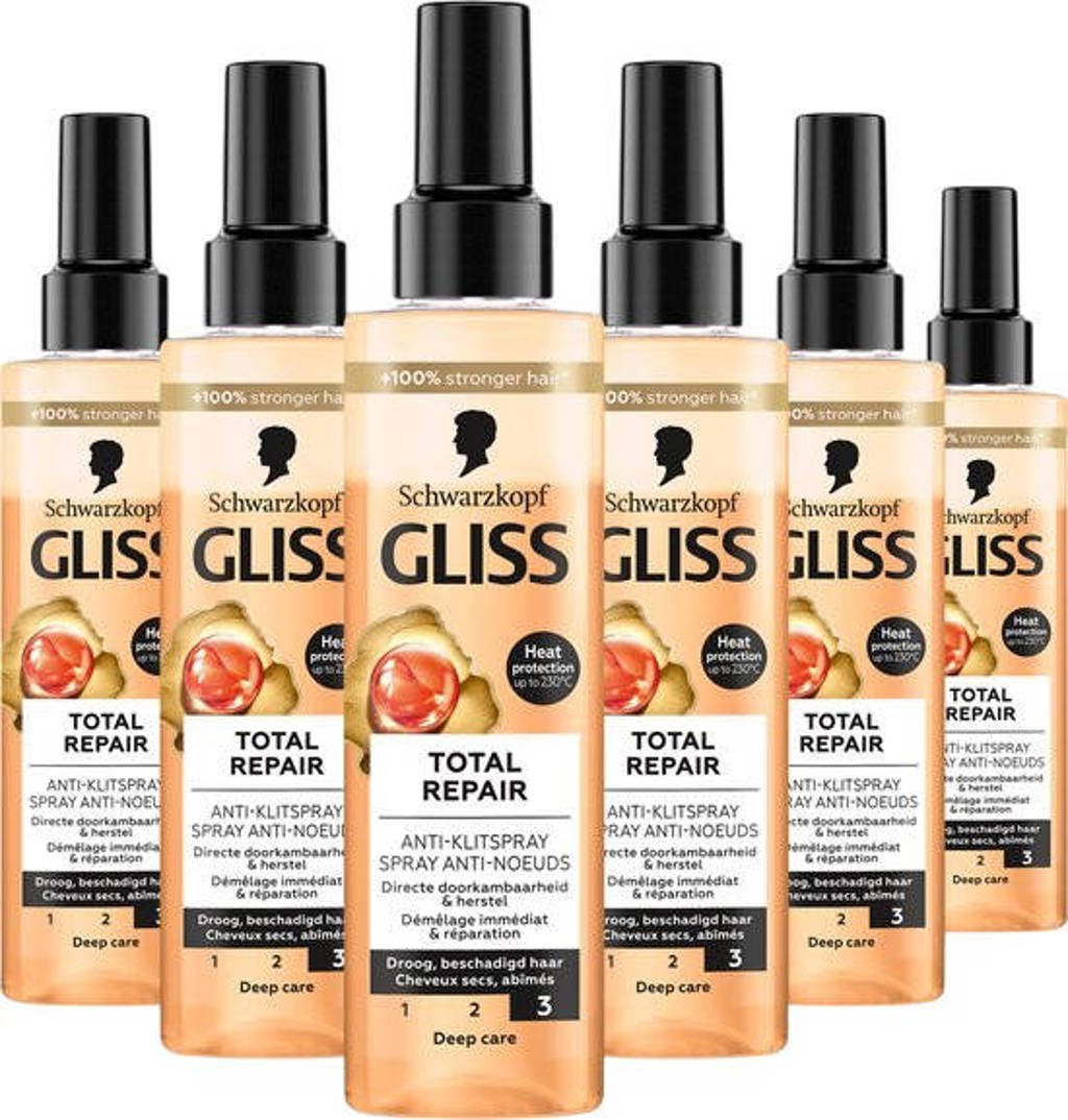 Gliss Kur Total repair Anti-Klit Spray Total Repair - 6x 200 ml