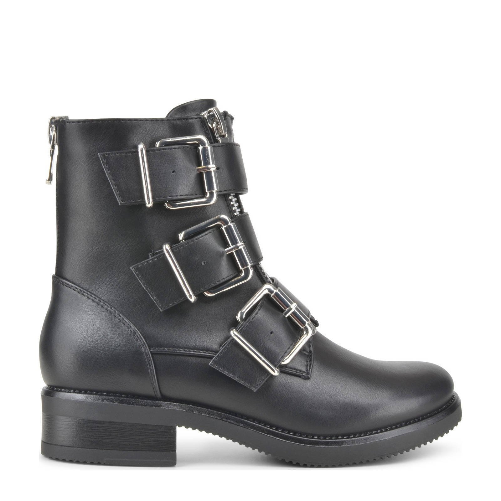 Poelman biker boots outlet zwart