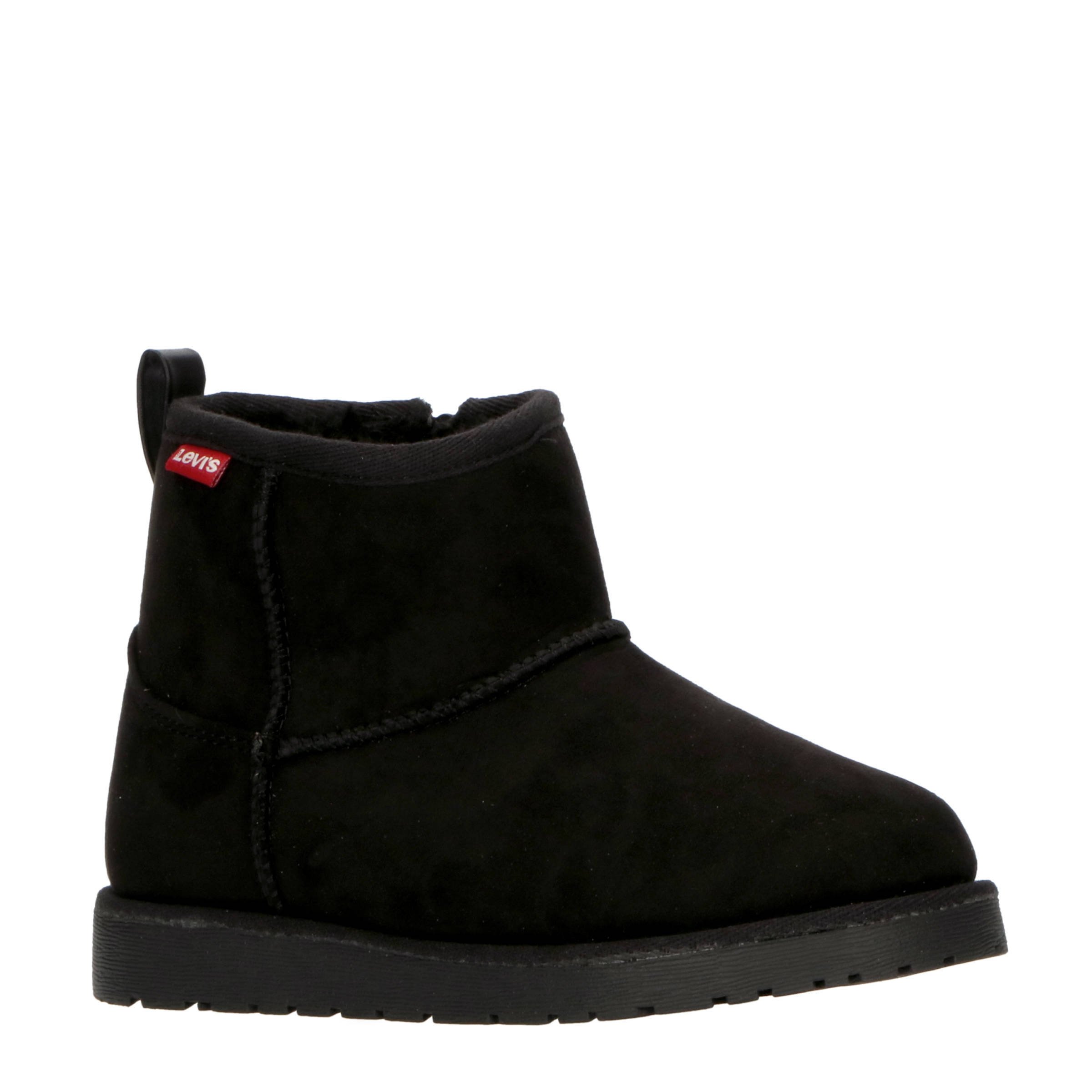 Levi's Levi&apos, s Boots New Wave MID ZIP FUR K 2144 164702 0999 Zwart online kopen