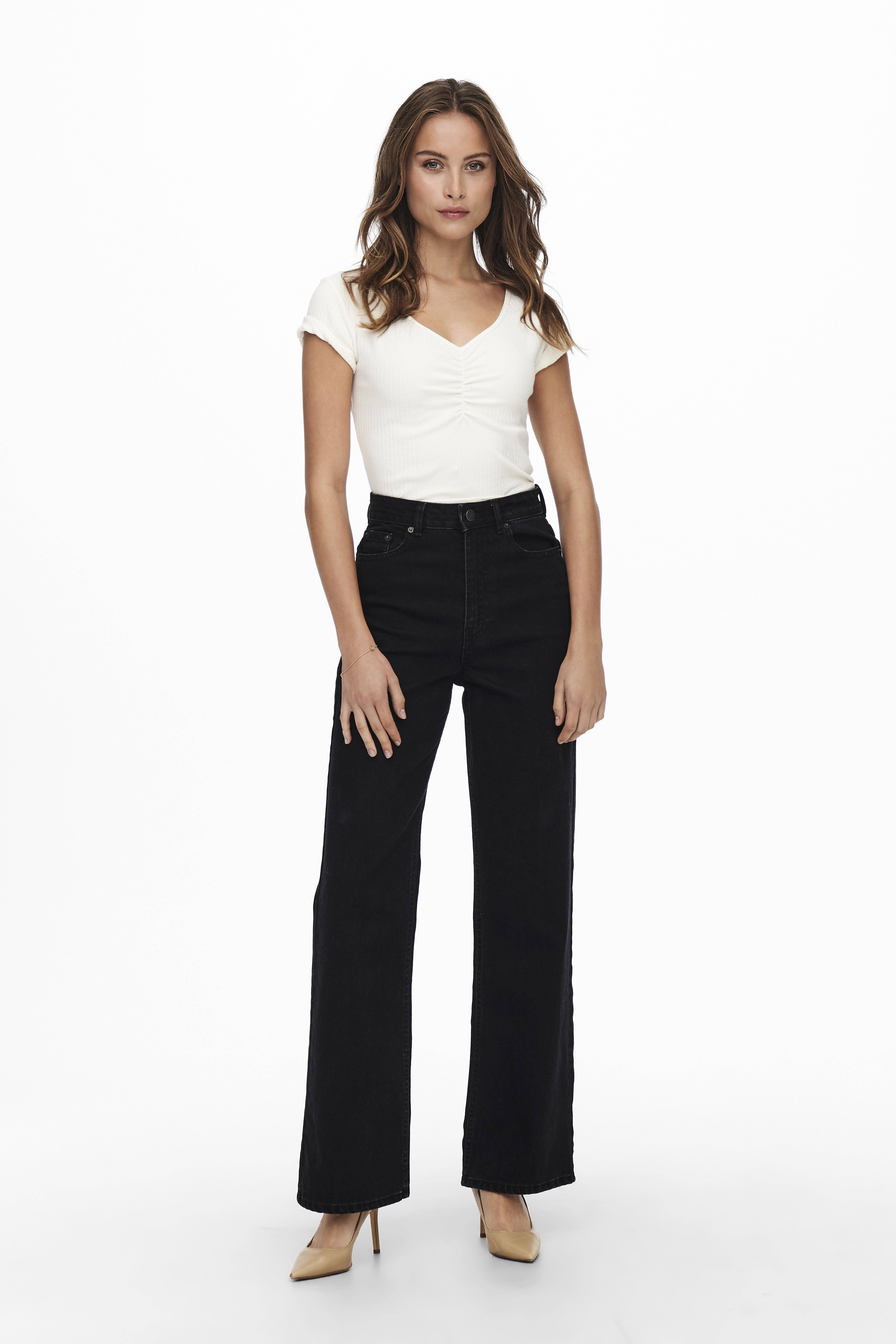 wide leg jean black