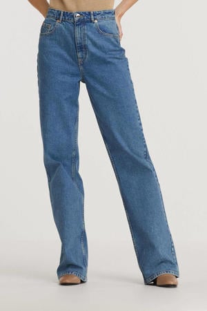 high waist wide leg jeans ONLCAMILLE medium blue denim