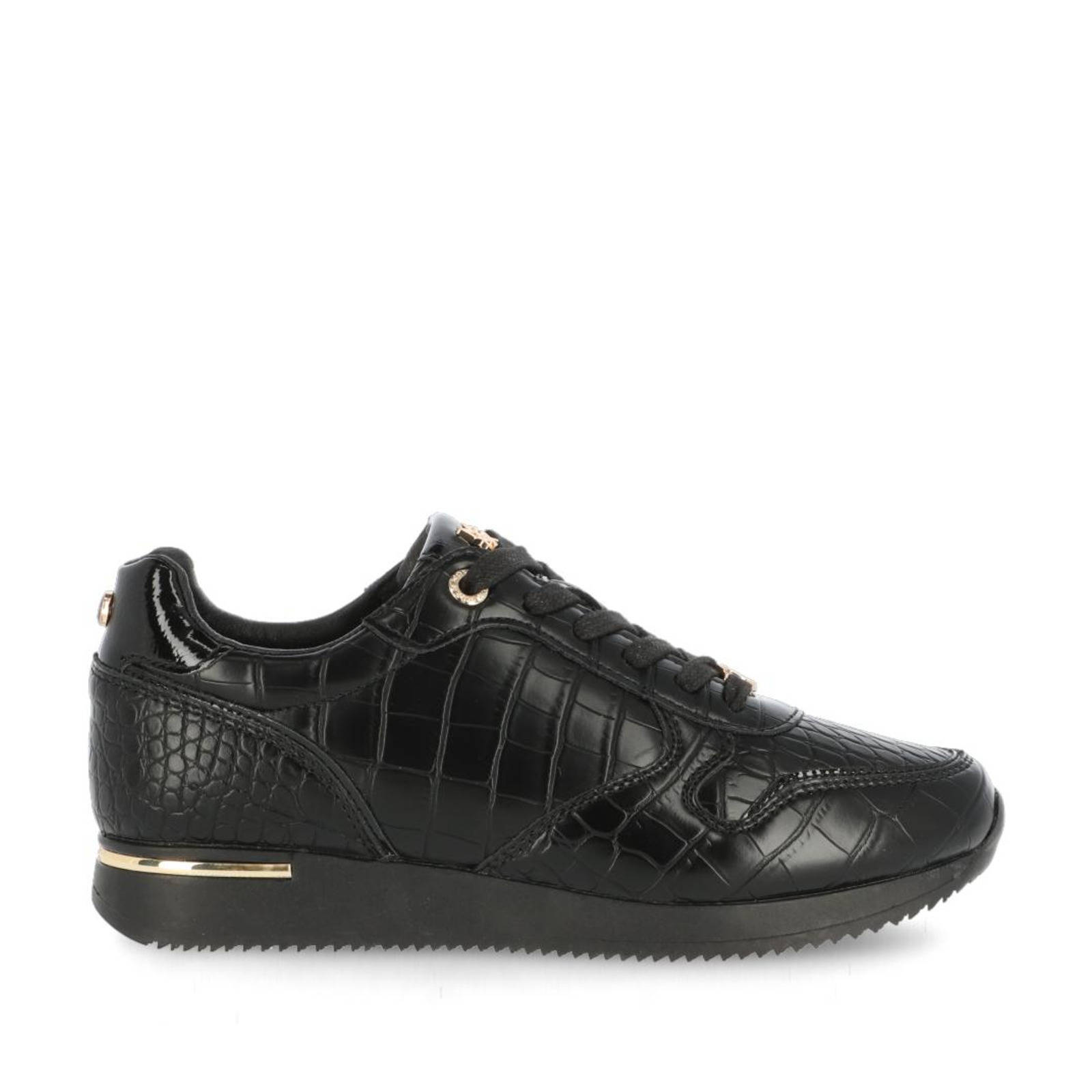 Mexx Eke sneakers met crocoprint zwart online kopen